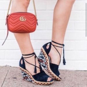 CAbi Isla Wedge Espadrille Sandals Size 6